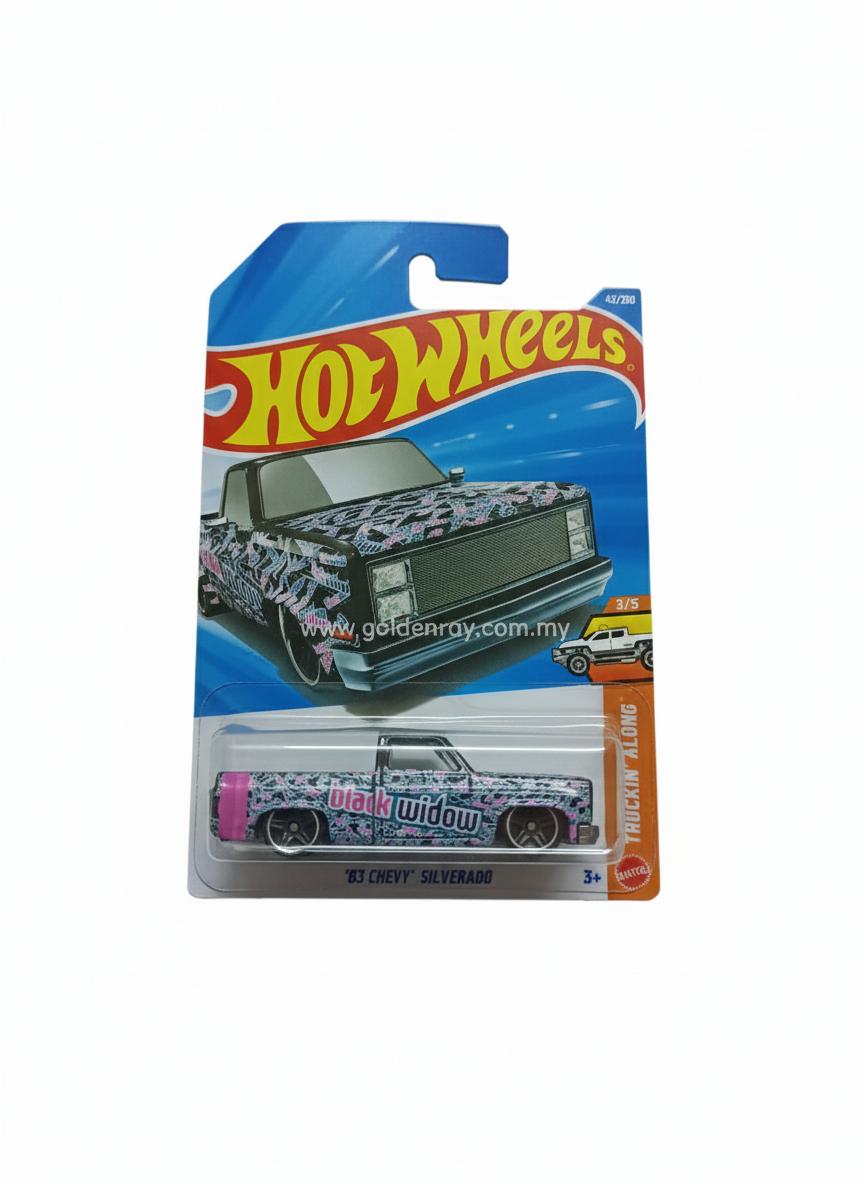 HOT WHEELS '83 CHEVY SILVERADO "BLACK WIDOW" CASE C 2026 MAINLINE