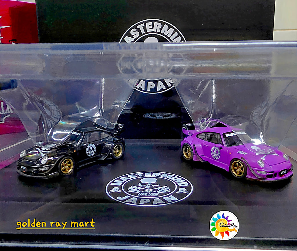AR Box x DPLS x Mastermind Japan 1:64 RWB 993 2-Car Box Set IDE 2026 Exclusive (Black and a Matte Purple RWB 993)