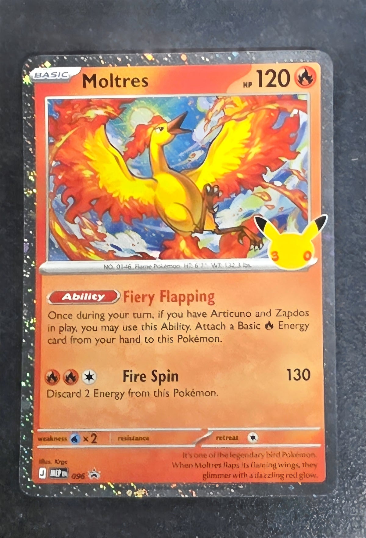 PTCG Pokémon 30th Celebration Promo Trio Set Of Moltres Articuno Zapdos MEP 096 097 098 English