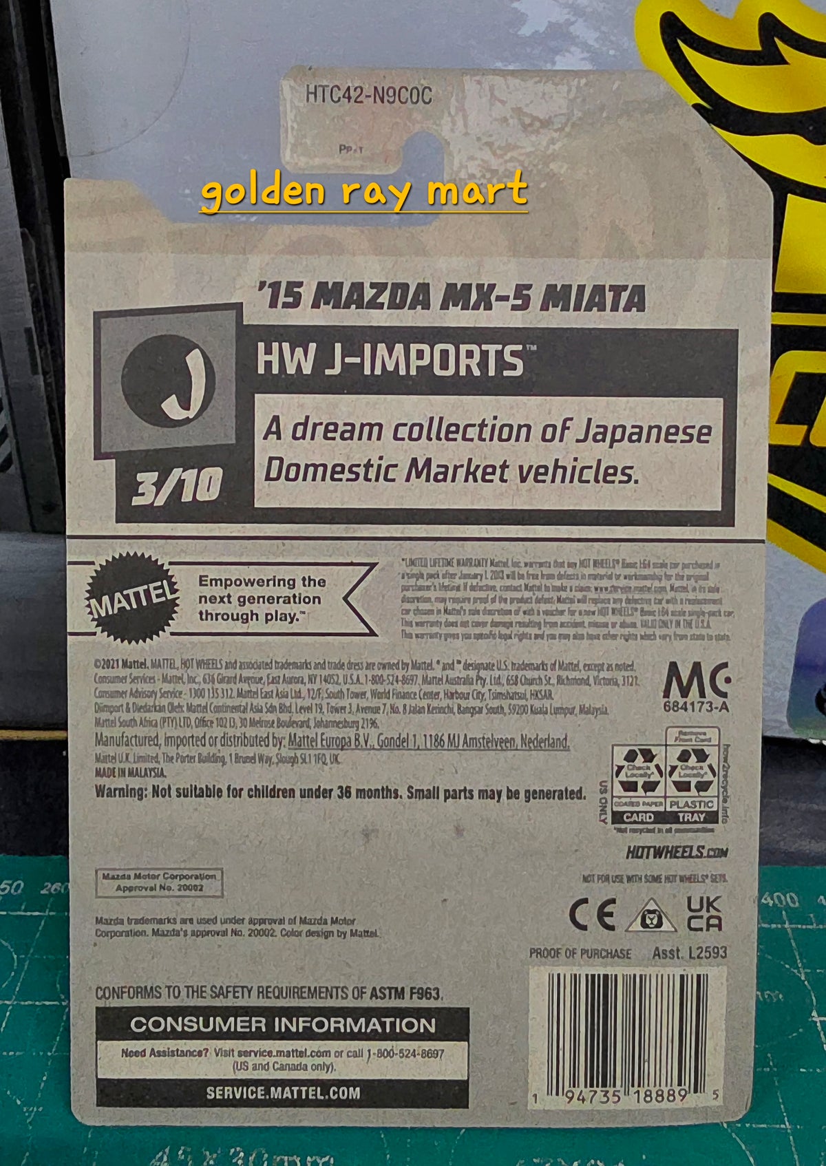 '15 Mazda MX-5 Miata - Hot Wheels Factory Sealed 2024