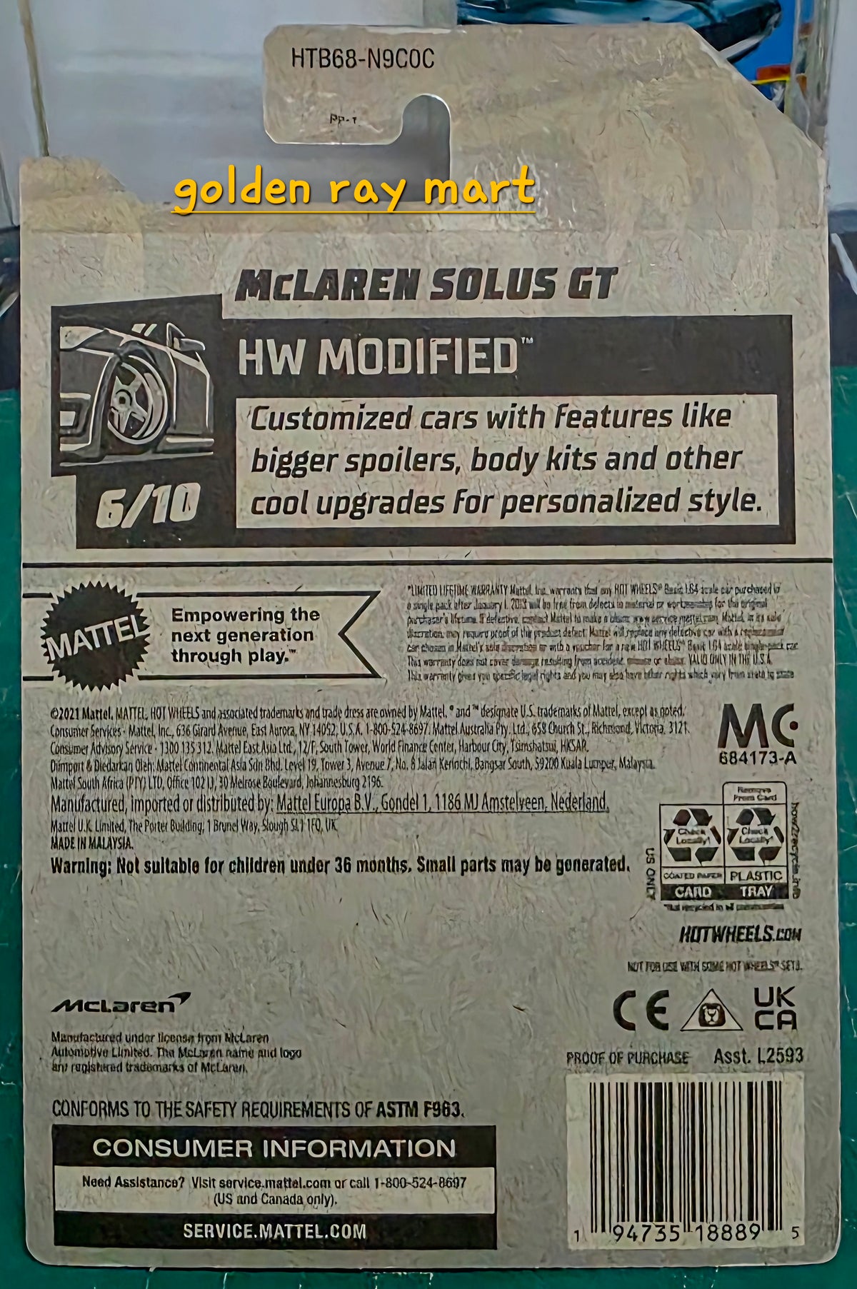 McLaren Solus GT - Hot Wheels Factory Sealed 2024