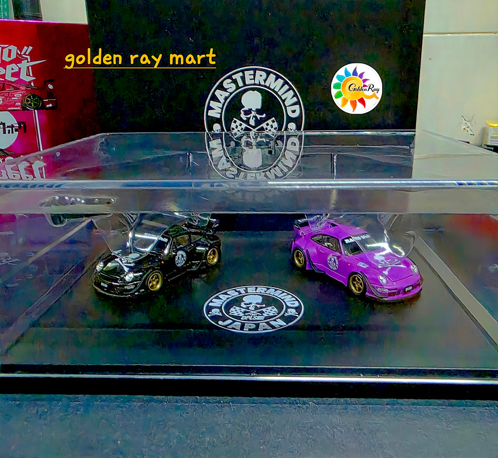AR Box x DPLS x Mastermind Japan 1:64 RWB 993 2-Car Box Set IDE 2026 Exclusive (Black and a Matte Purple RWB 993)