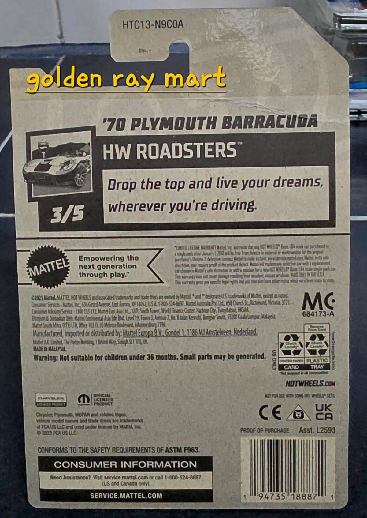 '70 Plymouth Barracuda - Hot Wheels Factory Sealed 2024