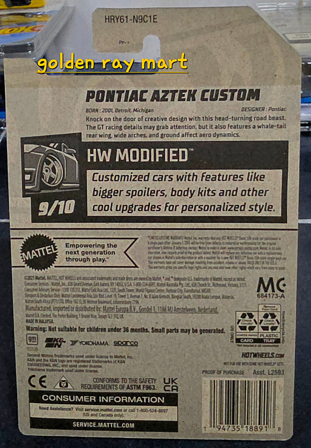 Pontiac Aztec Custom - Hot Wheels Factory Sealed 2024