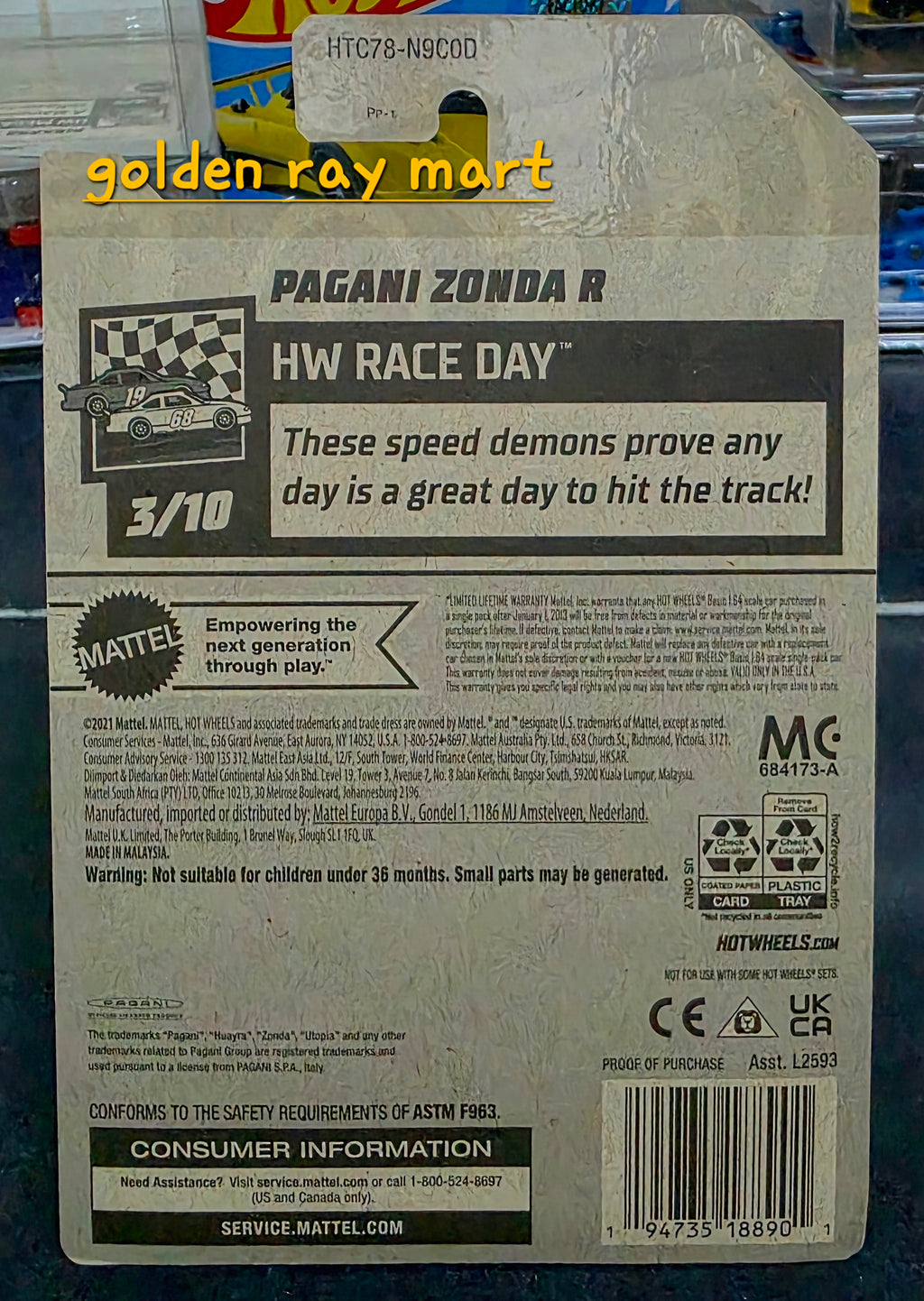 Pagani Zonda R - Hot Wheels Factory Sealed 2024