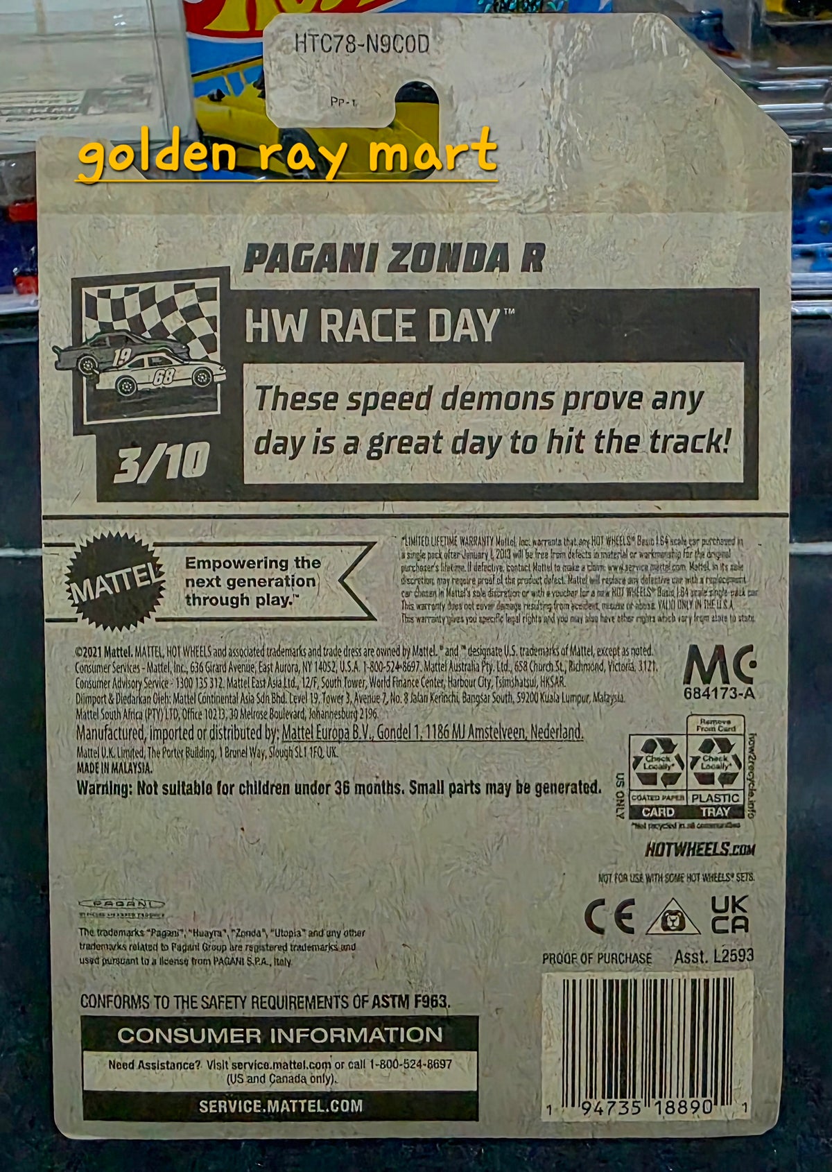 Pagani Zonda R - Hot Wheels Factory Sealed 2024