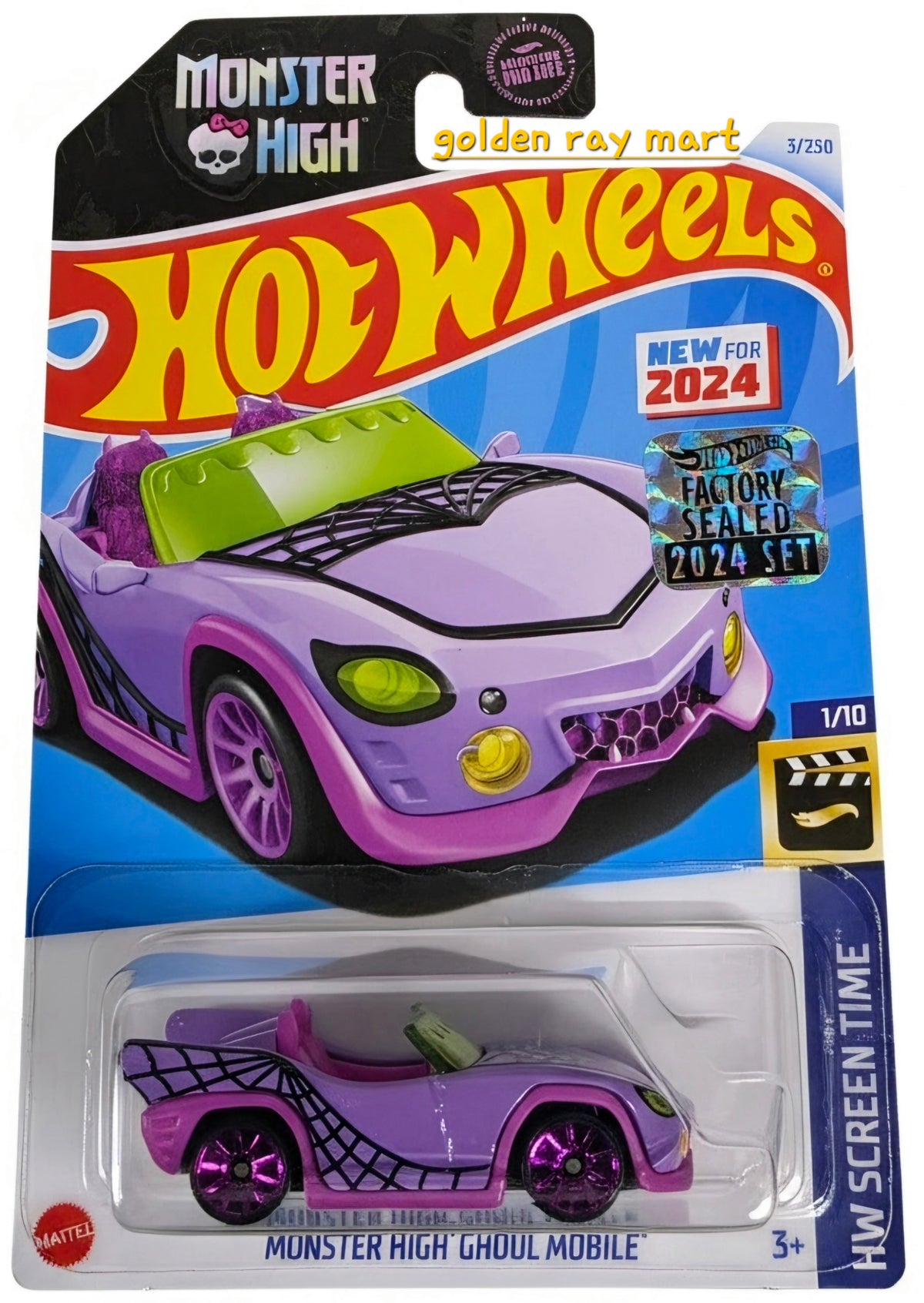 Monster High Ghoul Mobile - Hot Wheels Factory Sealed 2024