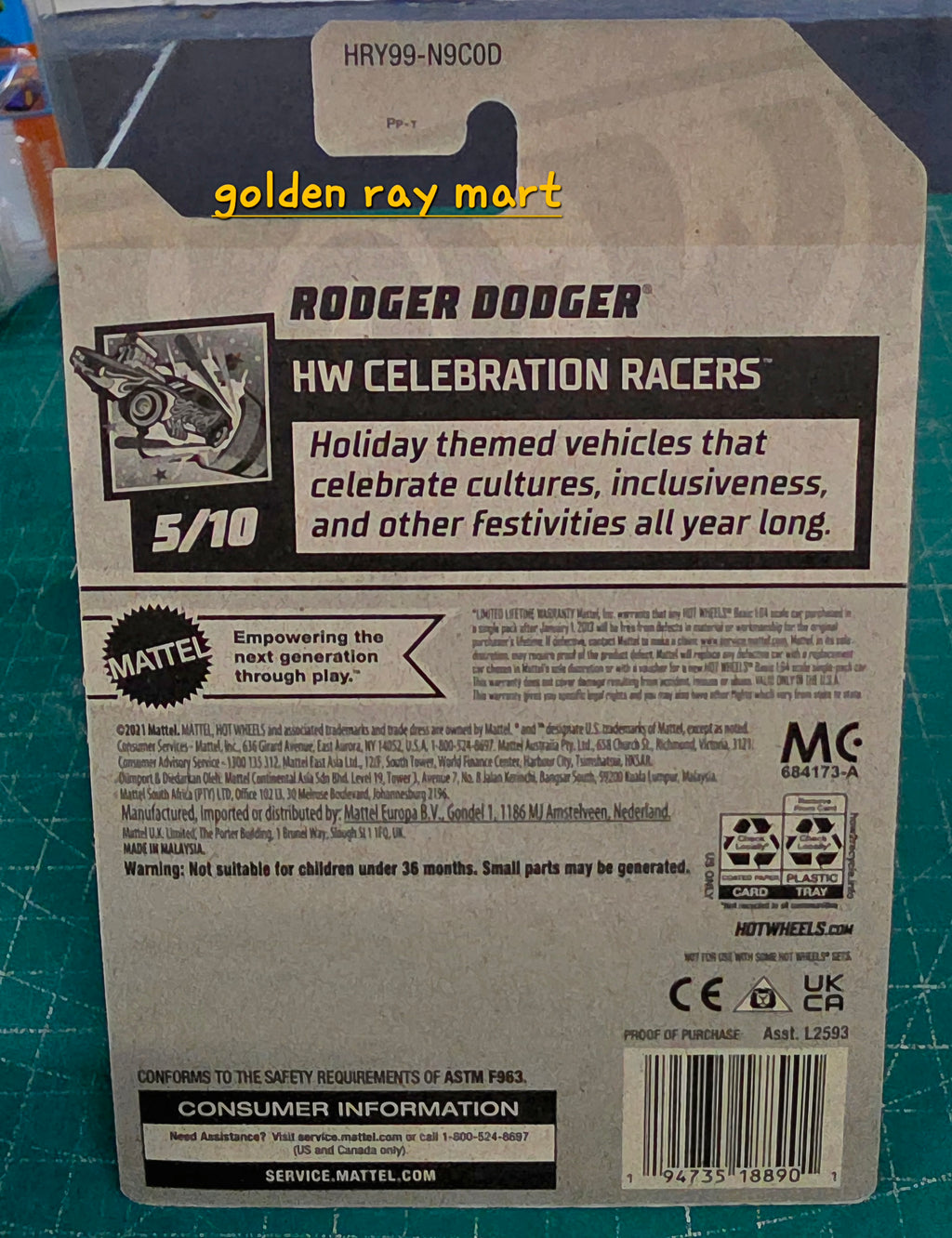 Rodger Dodger - Hot Wheels Factory Sealed 2024