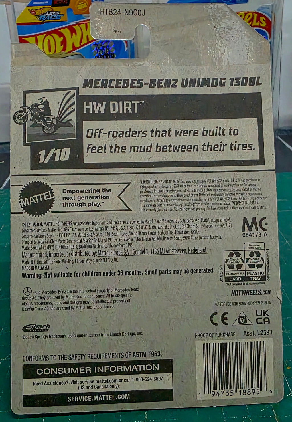 Mercedes-Benz Unimog 1300L - Hot Wheels Factory Sealed 2024